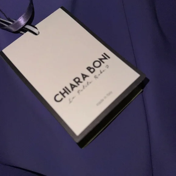 Chiara Boni Dress, Size 8, Dark Lavender. Special Order Color. - Picture 4 of 6